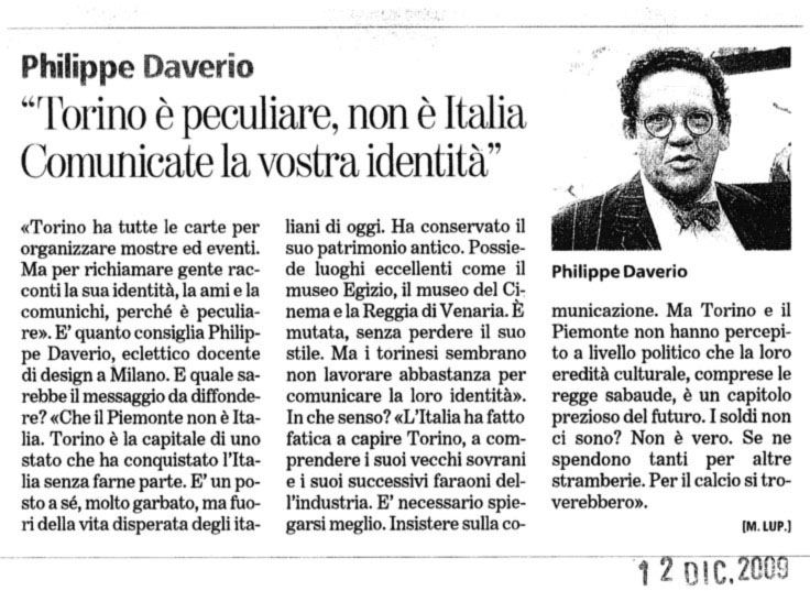 Philippe Daverio: Torino è peculiare, non è Italia...